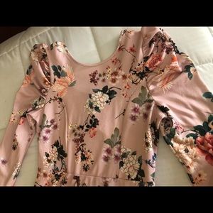 NEW - ASOS midi long sleeve pink dress